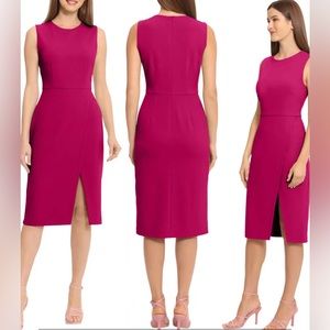 Maggy London Sleeveless Wrap Knee Length Dress Size 14